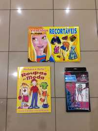 Livros de actividades (tres) para meninas 5 - 10 anos