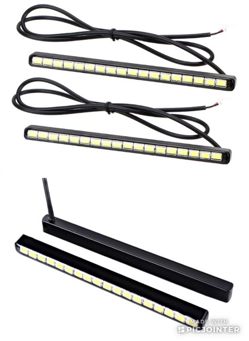 LED Дневные ходовые огни с поворотом 12v DRL ДХО Гибкие