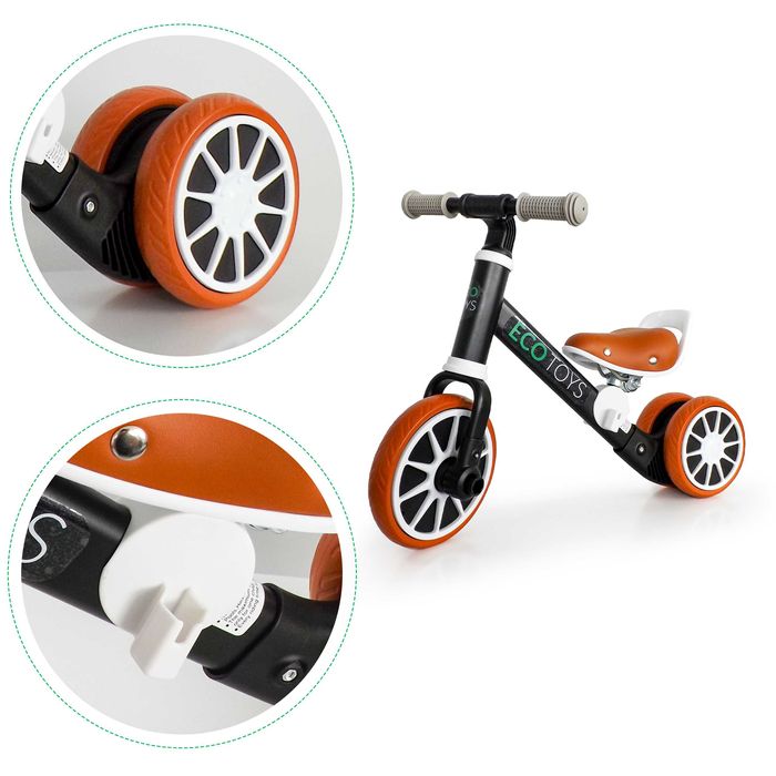 Rowerek biegowy EcoToys czarny