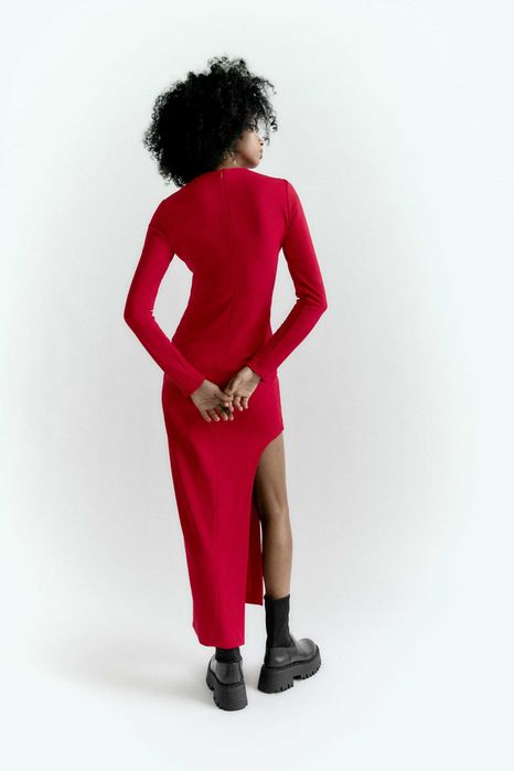 ZARA Luksusowa SUKIENKA asymetryczna absolutnie PIĘKNA M