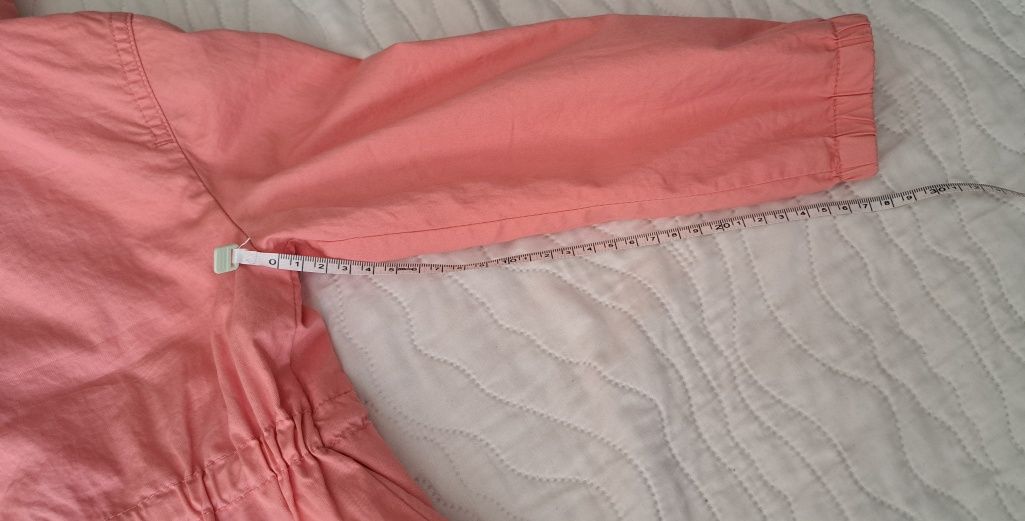 H&M 104 parka bawełniana wiosenna śliczna kaptur dla dziewczynki