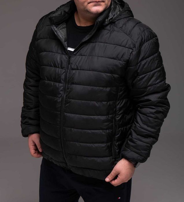 Куртка чоловіча утеплена чорна демісезон БАТАЛ