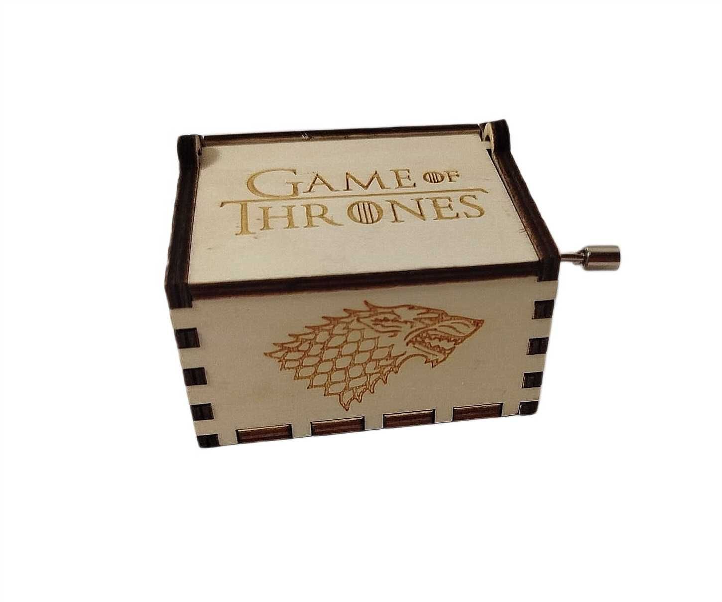 Drewniana pozytywka NA korbkę GRA O tron game OF