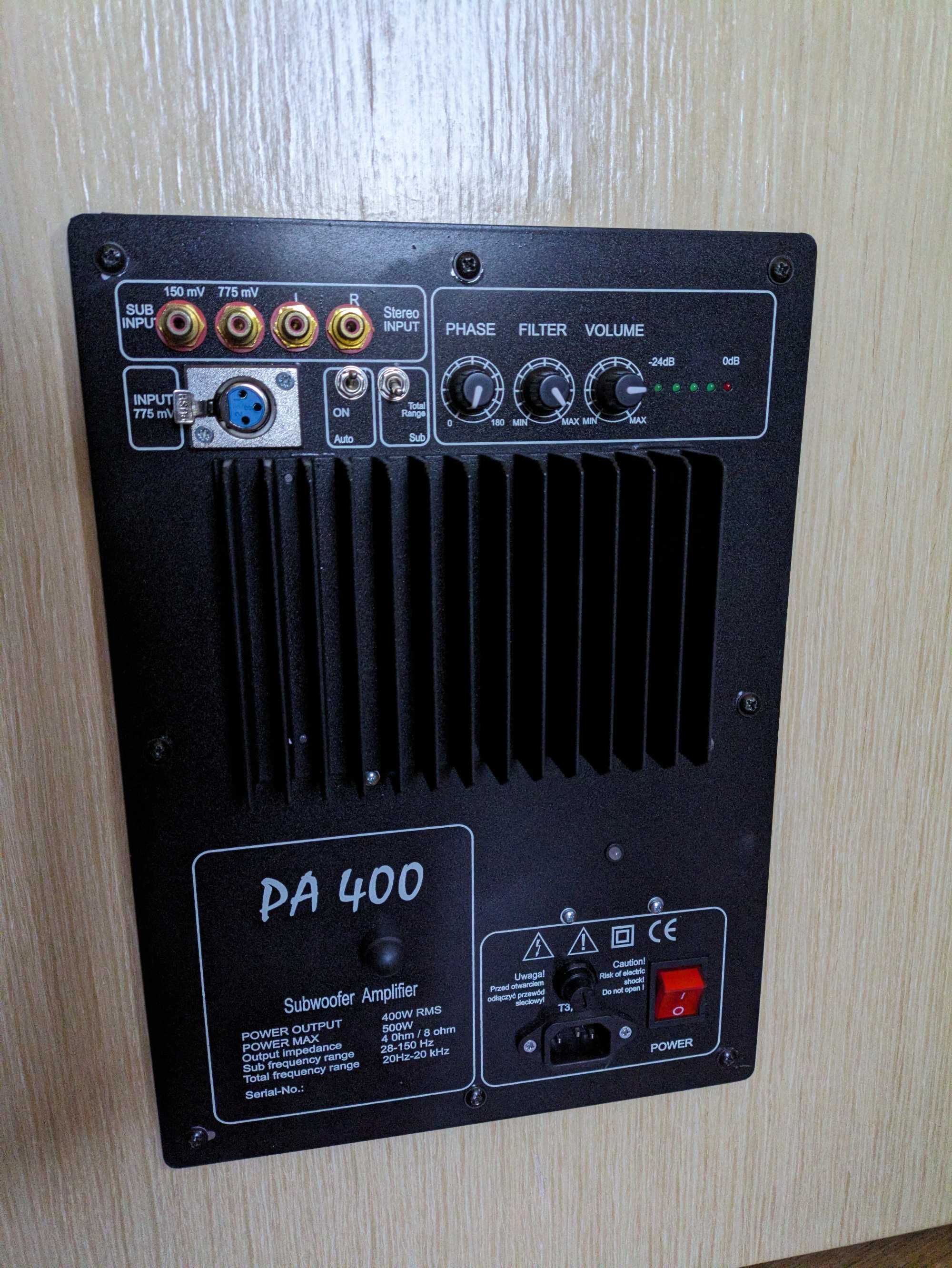SUBWOOFER aktywny na Dayton Audio RSS315HF-4 12" i PA400