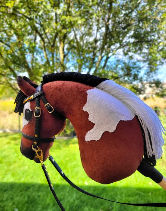 Konik Hobby Horse A4 ręcznie szyty z minky, zestaw z ogłowiem #22