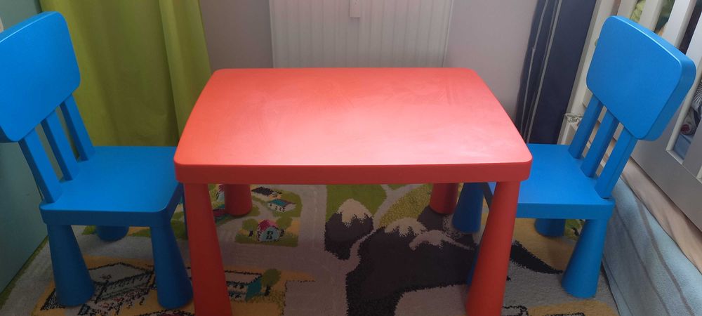 Stolik i 2 krzesełka Mammut Ikea
