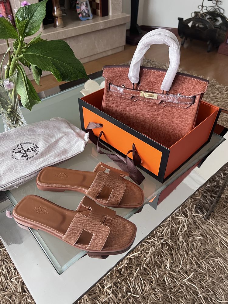 Hermes Sandals Castanhas