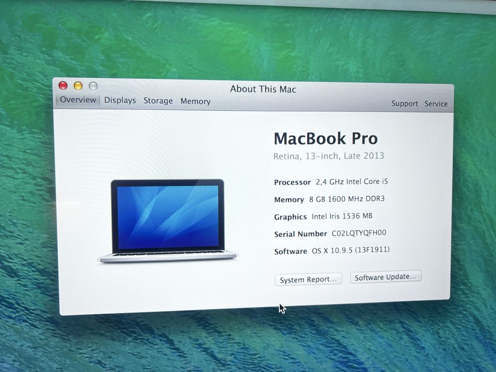 Macbook pro 13" i5 late 2013 ( a funcionar mas sem ecra)