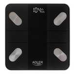 Adler Smart waga łazienkowa analityczna AD 8186 Czarna