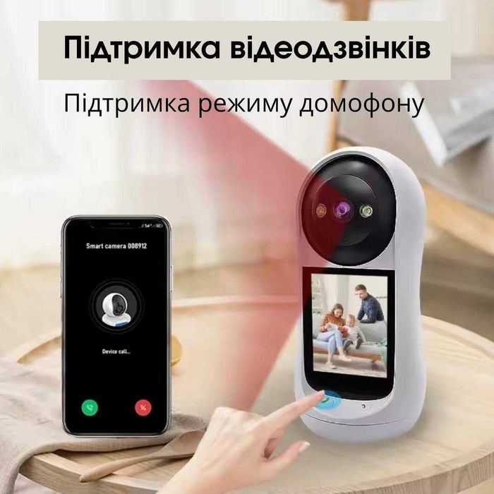 Камера для дому з екраном. Підтримує відеозв'язок і режим домофону