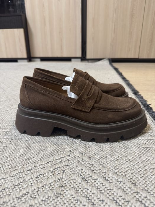 Лофери жіночі замшеві коричневі Vitto Rossi