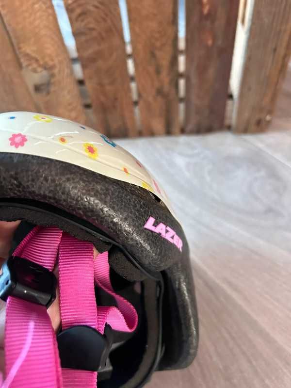 Kask rowerowy, na rolki, na hulajnogę - dziewczęcy Lazer 45-51cm