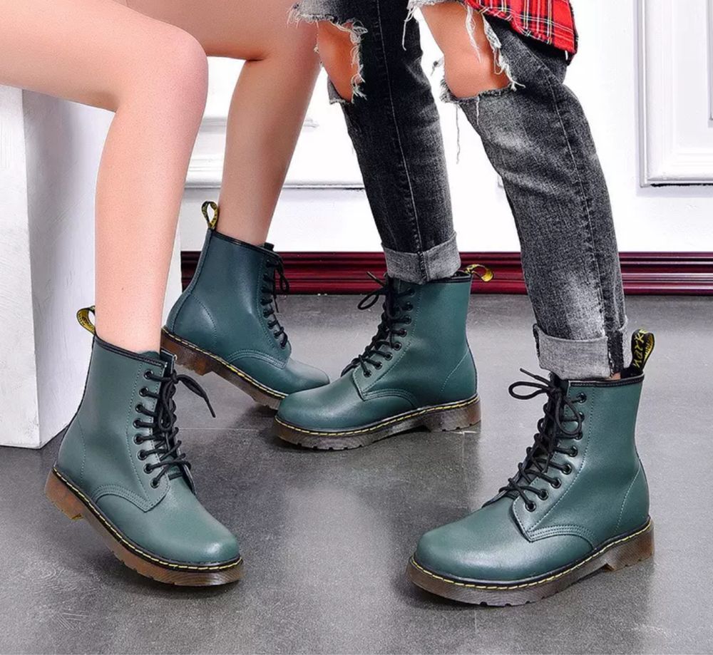 Glany Combat Boots botki zielone unisex 1460 kozaczki
