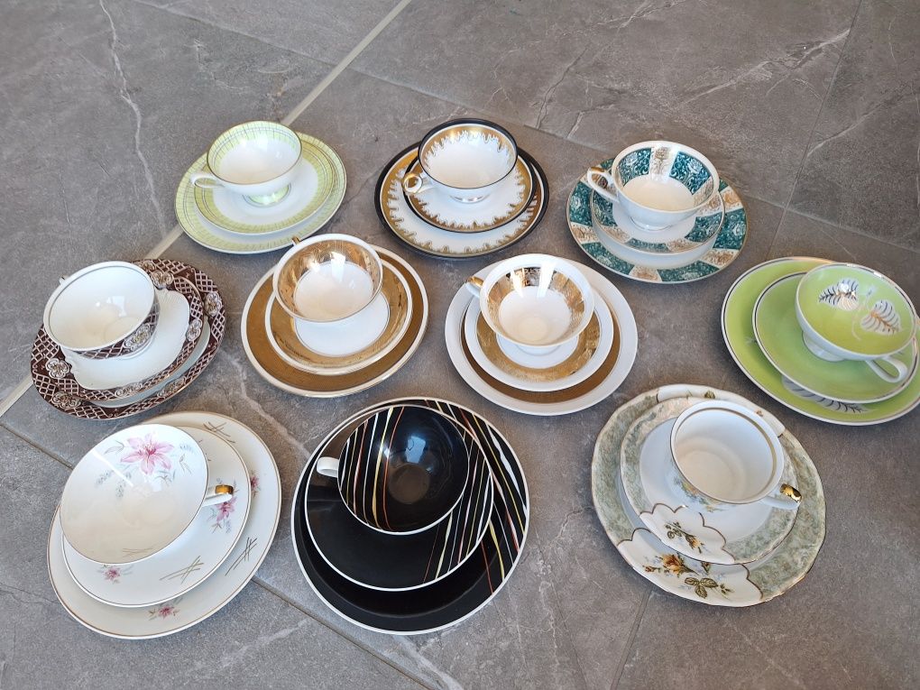 10 trio sniadaniowych porcelana zestaw sniadaniowy