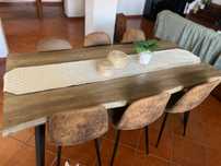 Conjunto - Mesa de jantar + 6 cadeiras