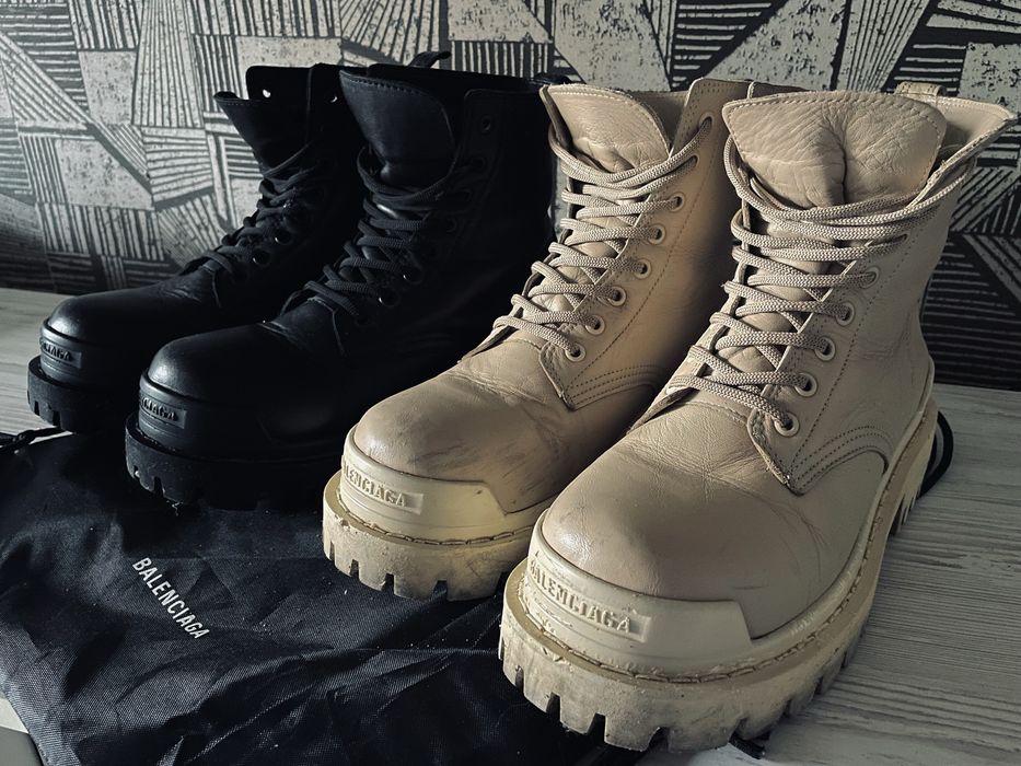 Брутальные ботинки бутсы баленсиага Balenciaga Strike Boots.