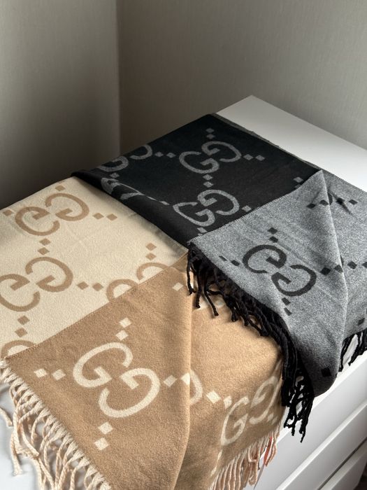 Двосторонній палантин кашемір Gucci 180см