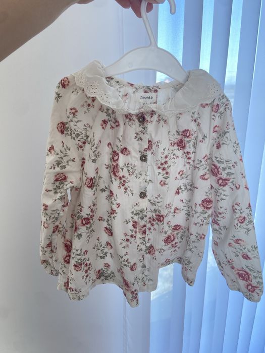 Koszula w kwiaty kołnierzyk newbie 98