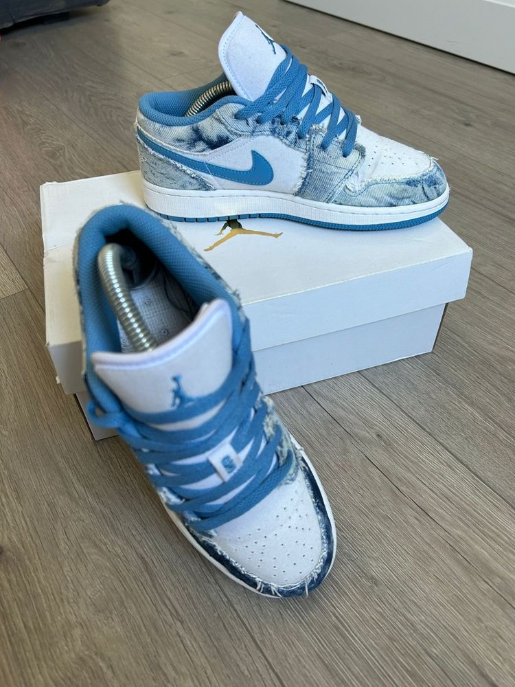 Nike jordan 1 azuis e brancos tipo ganga