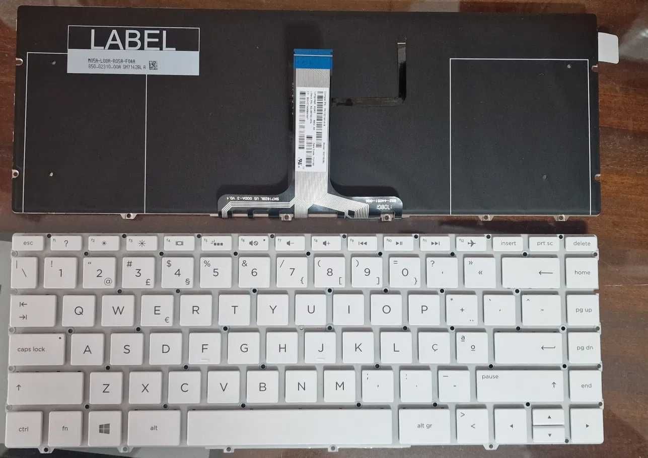 Teclado Hp 13-af sem moldura branco ou preto