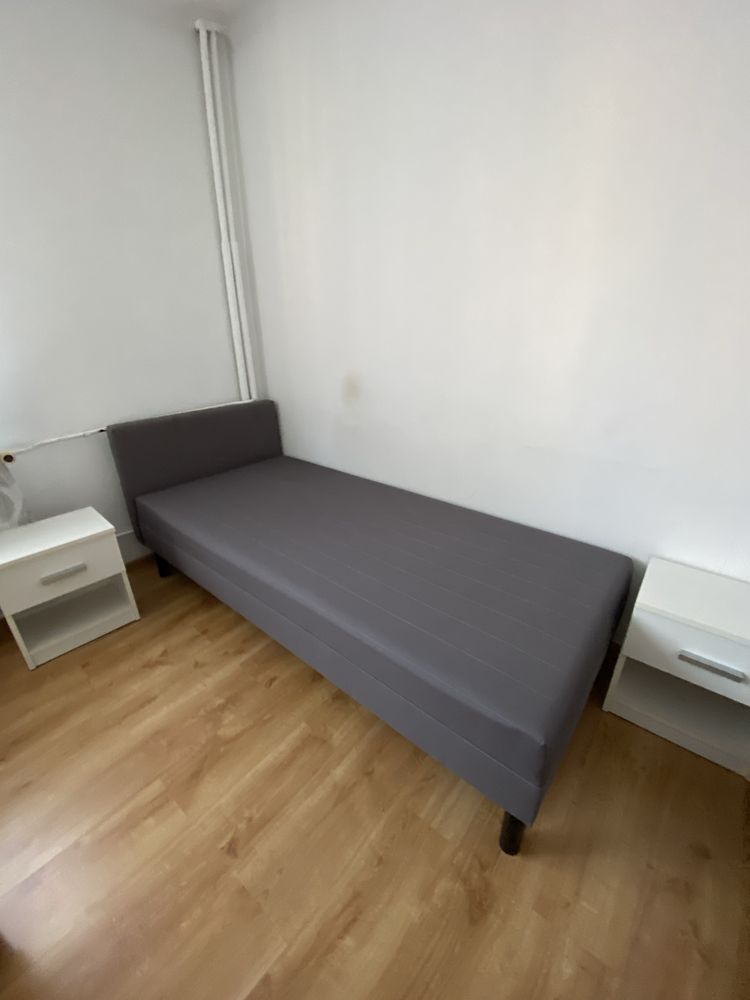 IKEA SVELGEN Łóżko pojedyncze 90x200 Szare (3 szt. dostępne)