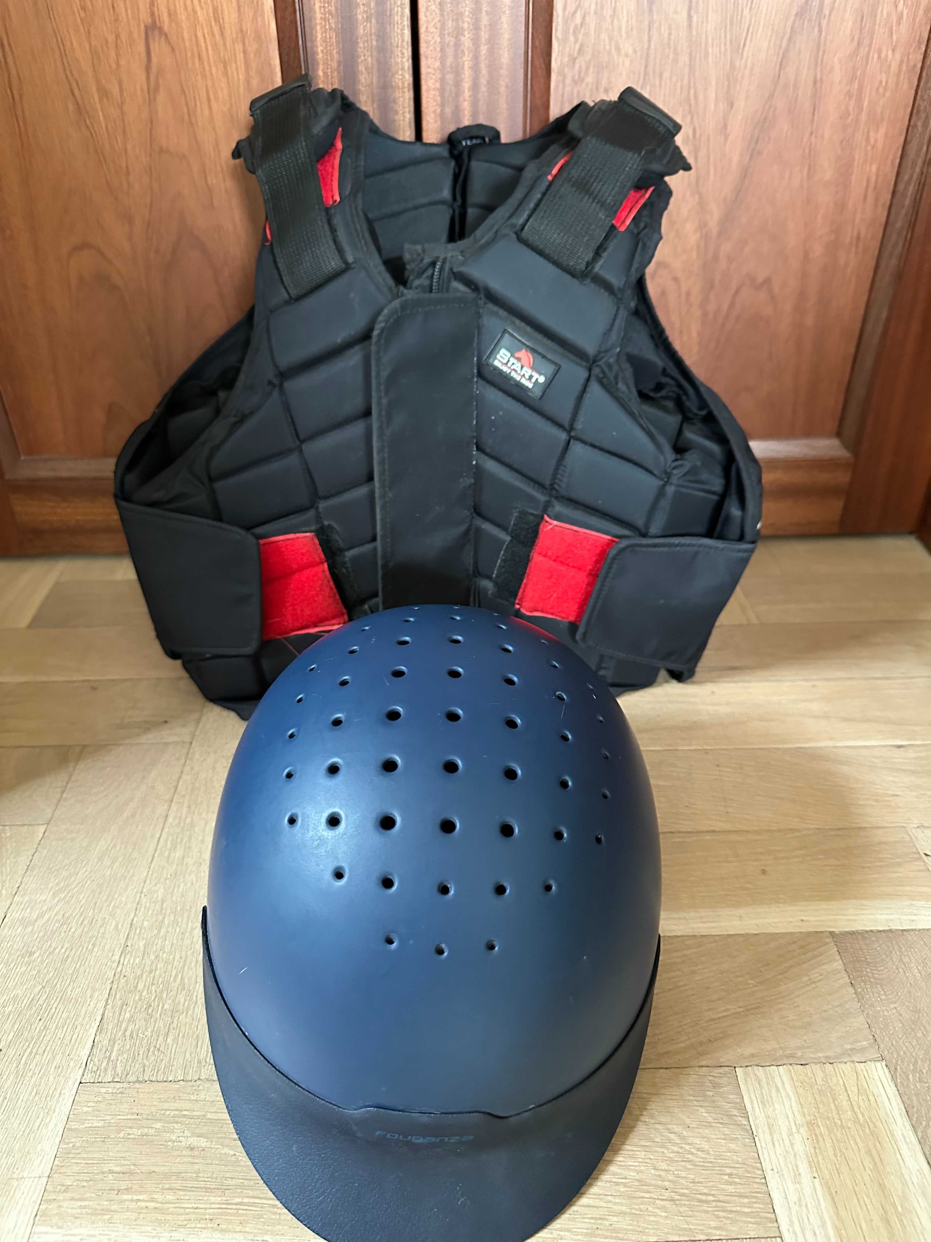 Sprzedam ochronną kamizelkę jeździecką + kask jeździecki