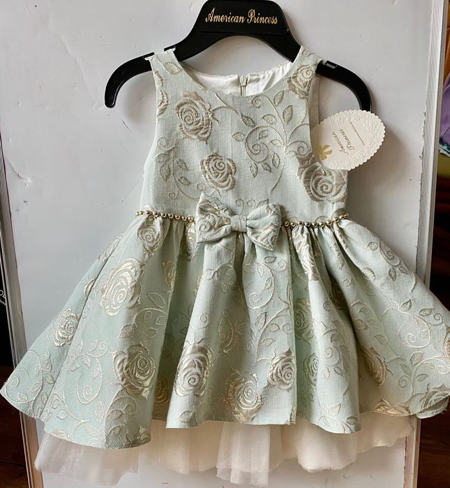 AMERICAN PRINCESS Sukienka wizytowa tiul róże 104