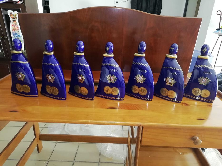 Coleção de garrafas, edição moedas de escudo