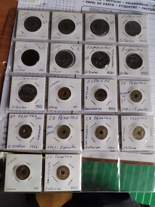 Moedas Espanha antigas