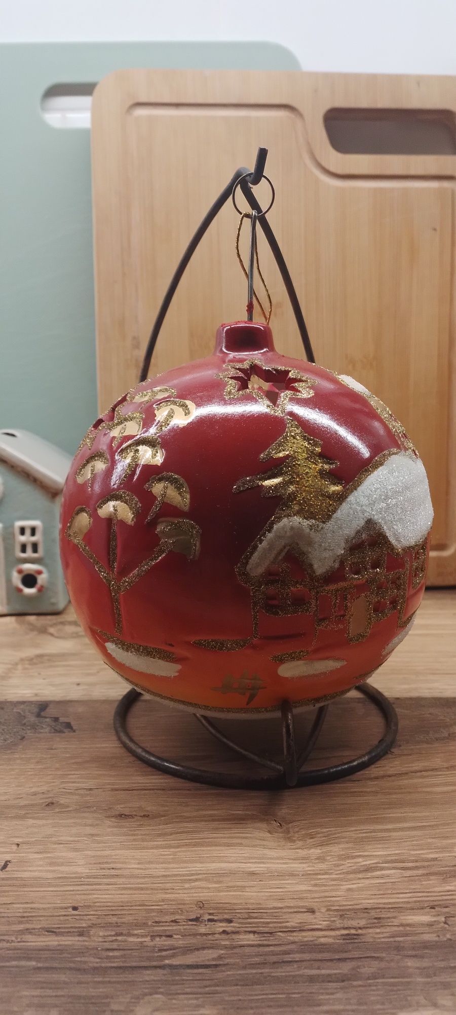 Lampion kulą świecznik