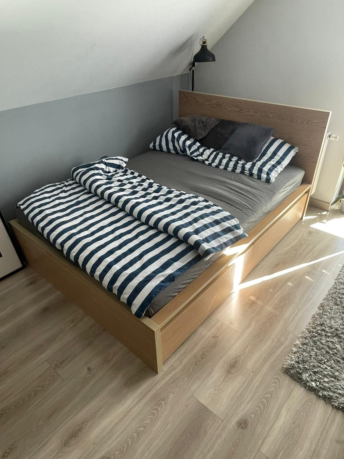 Łóżko IKEA MALM Okleina dębowa