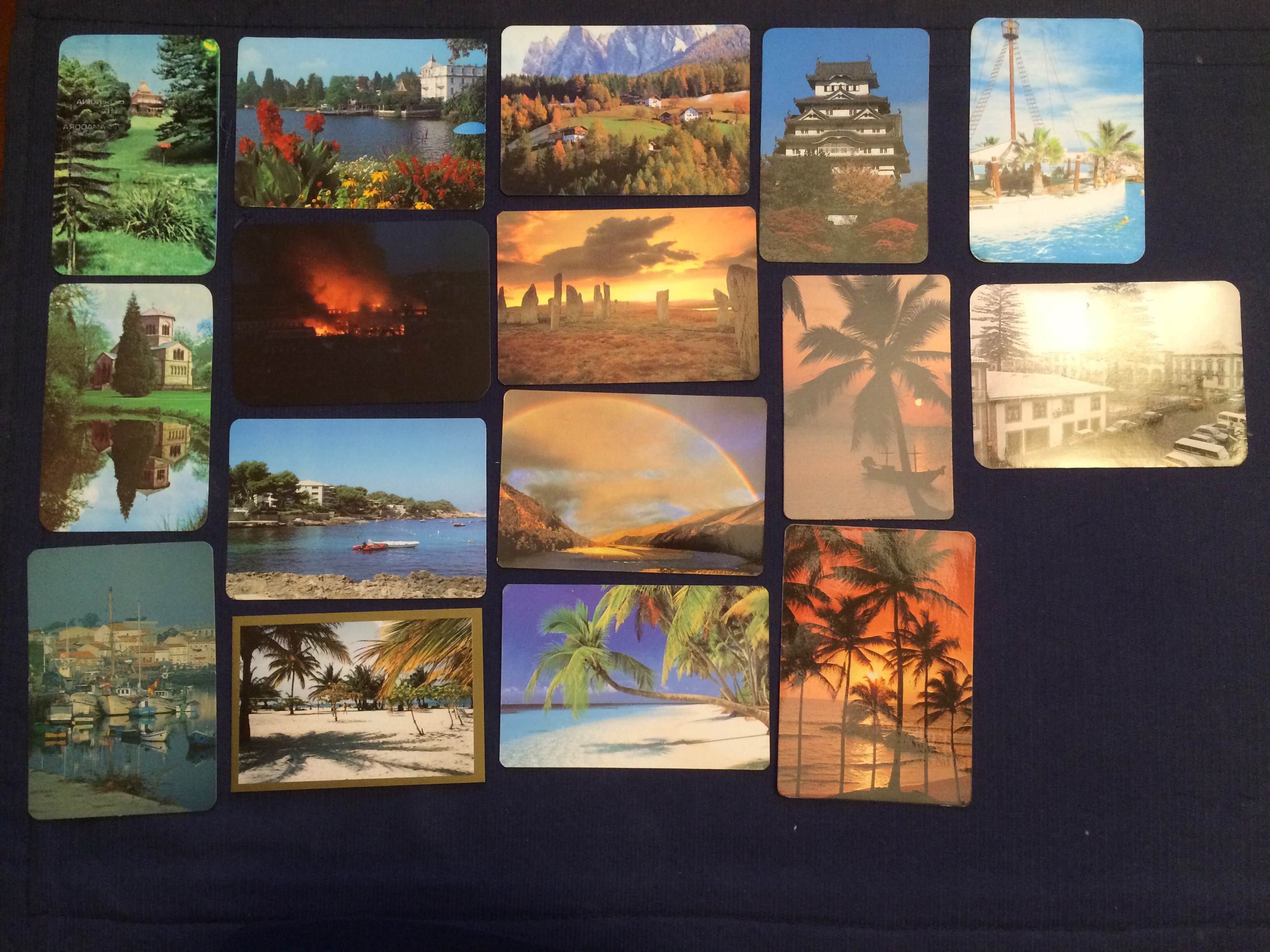 Lote de 135 calendários de bolso