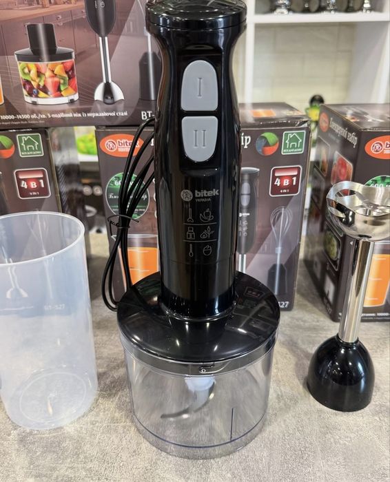 ПОТУЖНИЙ! Погружний блендер 1600Вт, подрібнювач, мясорубка, міксер