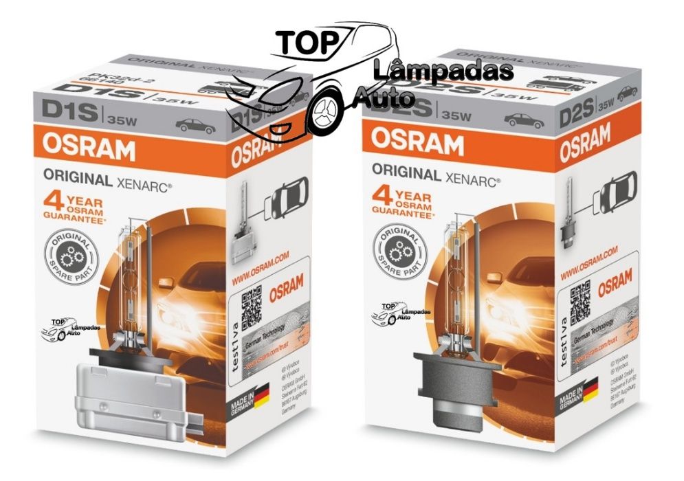 Lâmpada Xénon Osram Original Xenarc D1S/D1R/D2S/D2R/D3S/D3R/D4S/D8S