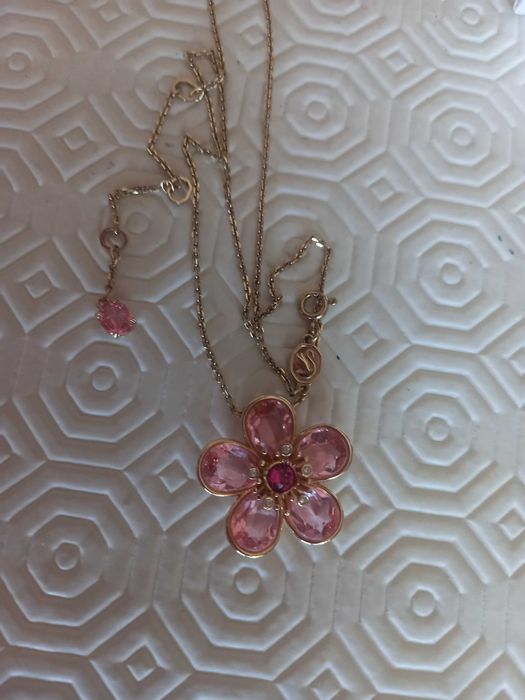 Colar Swarovski flor Rosa Idyllia Original