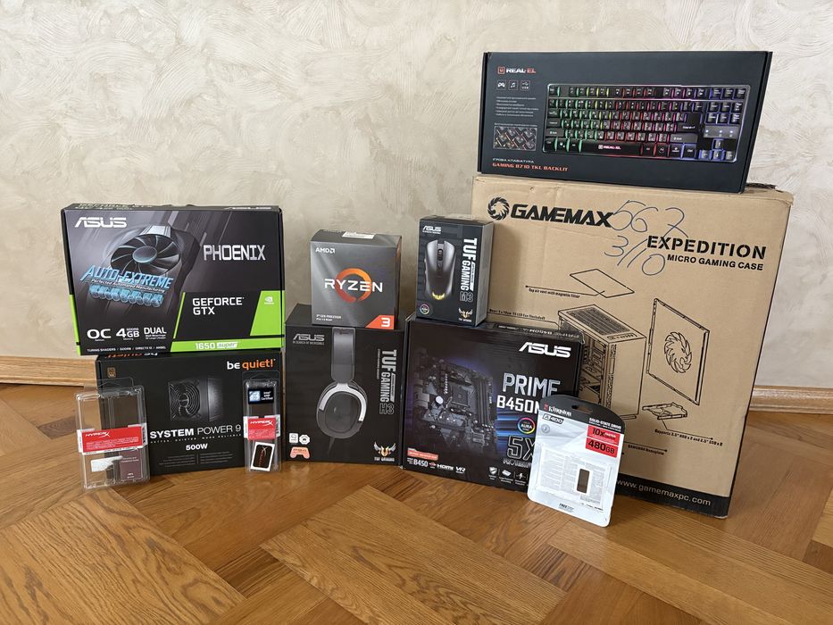 Ігровий ПК Ryzen 3 GTX 1650 super ОЗУ 16гб + монітор