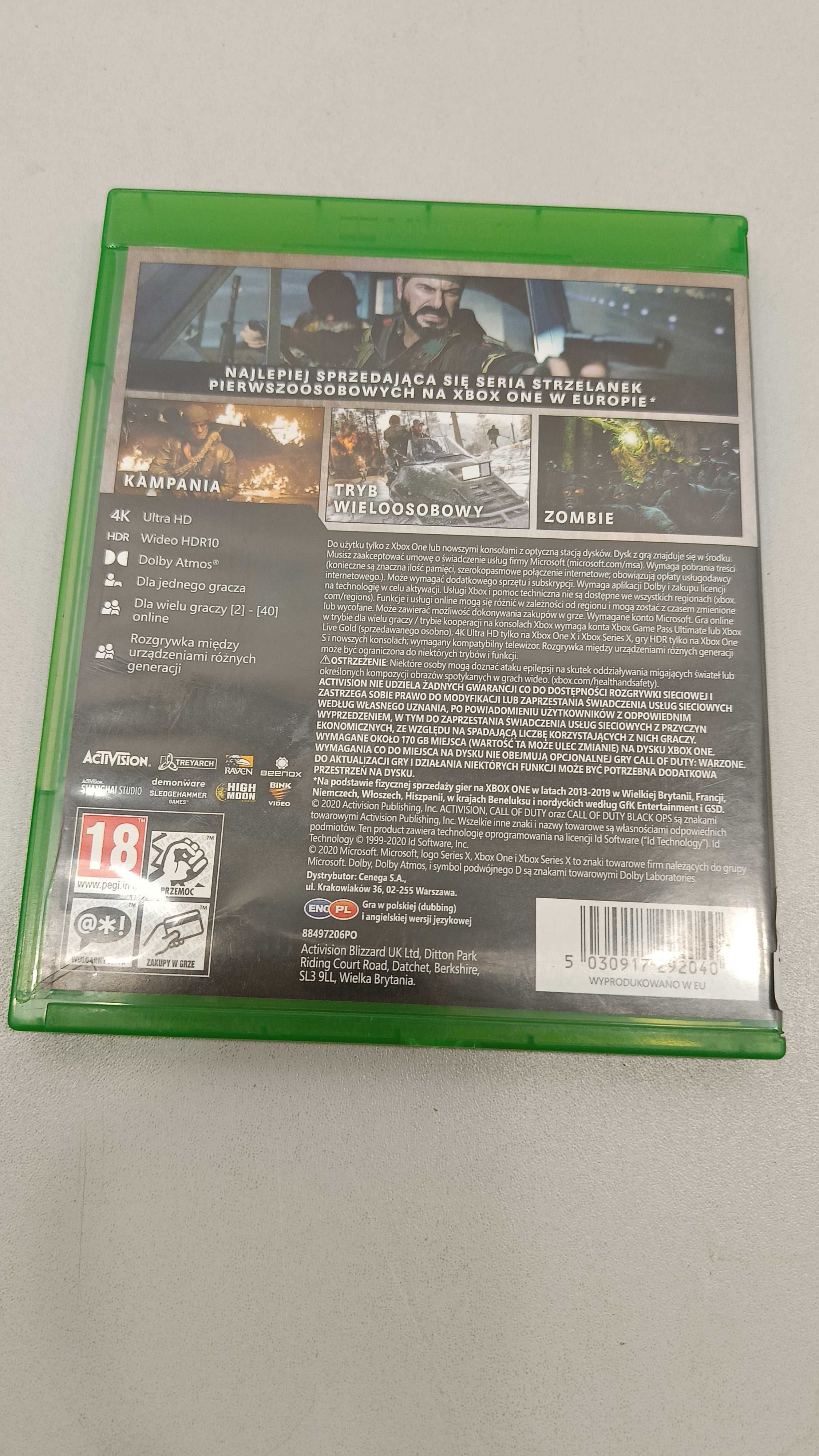 Gra Xbox One/Xbox Series X, Call Of Duty Black Ops, Cold War, Komis