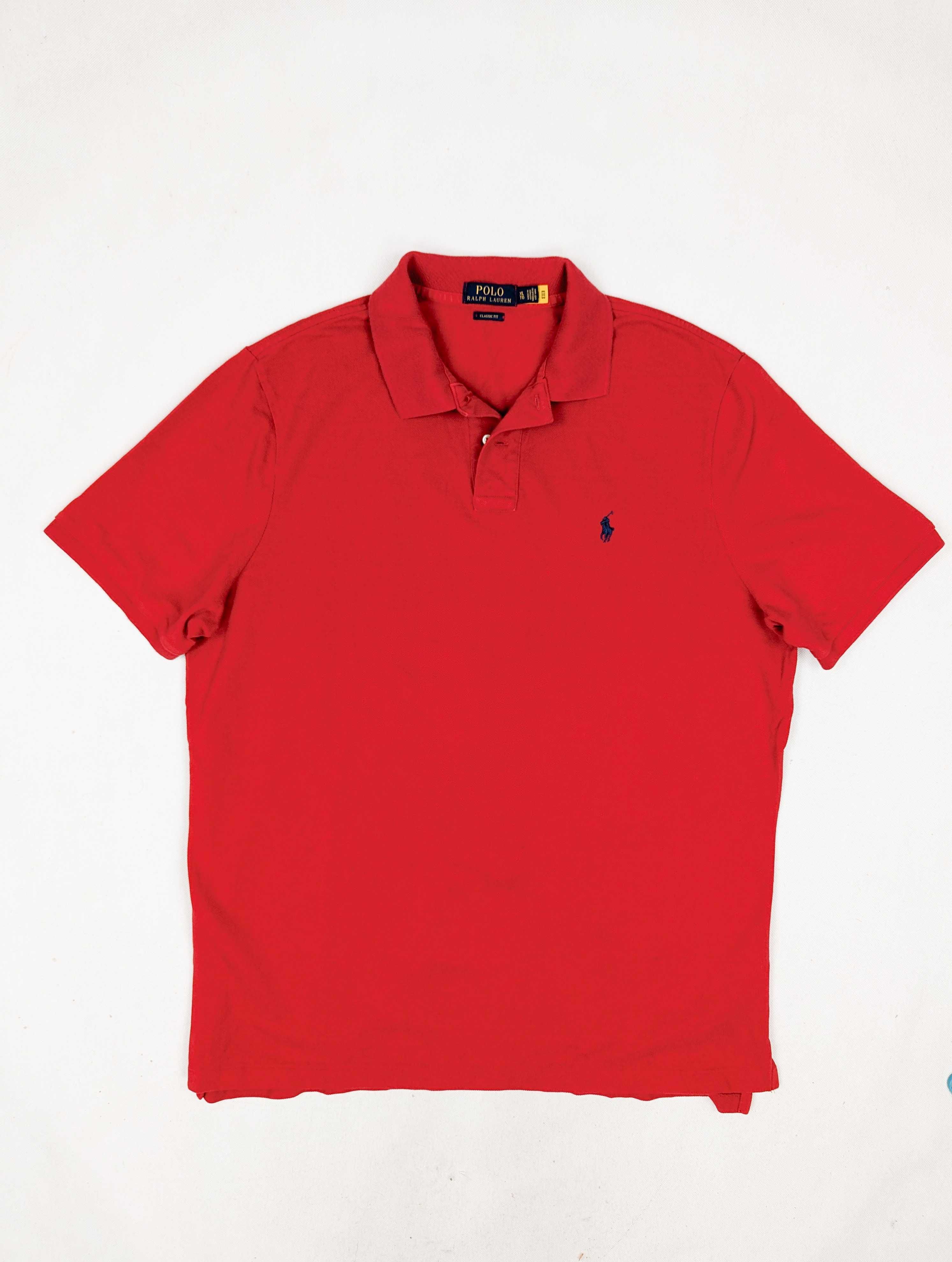 Polo Ralph Lauren czerwona koszulka polo XL logo