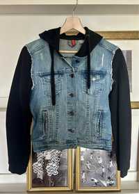 Kurtka jeansowa z kapturem HM 38 M Bluza dżinsowa H&M