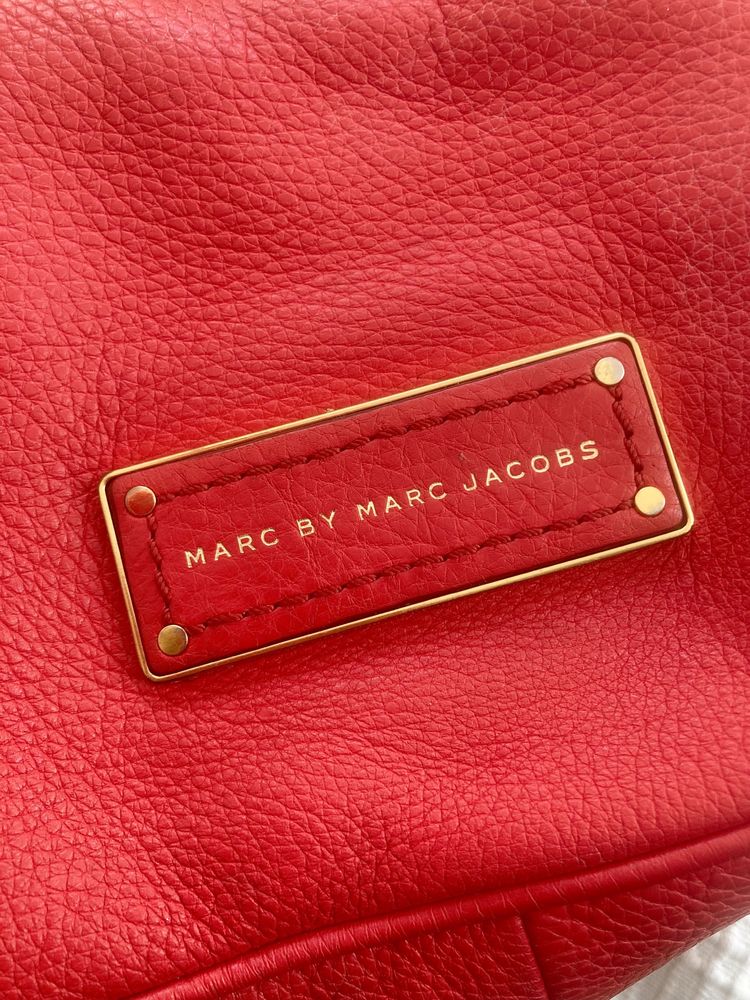 Torebka duża MARC Jacobs skóra czerwona