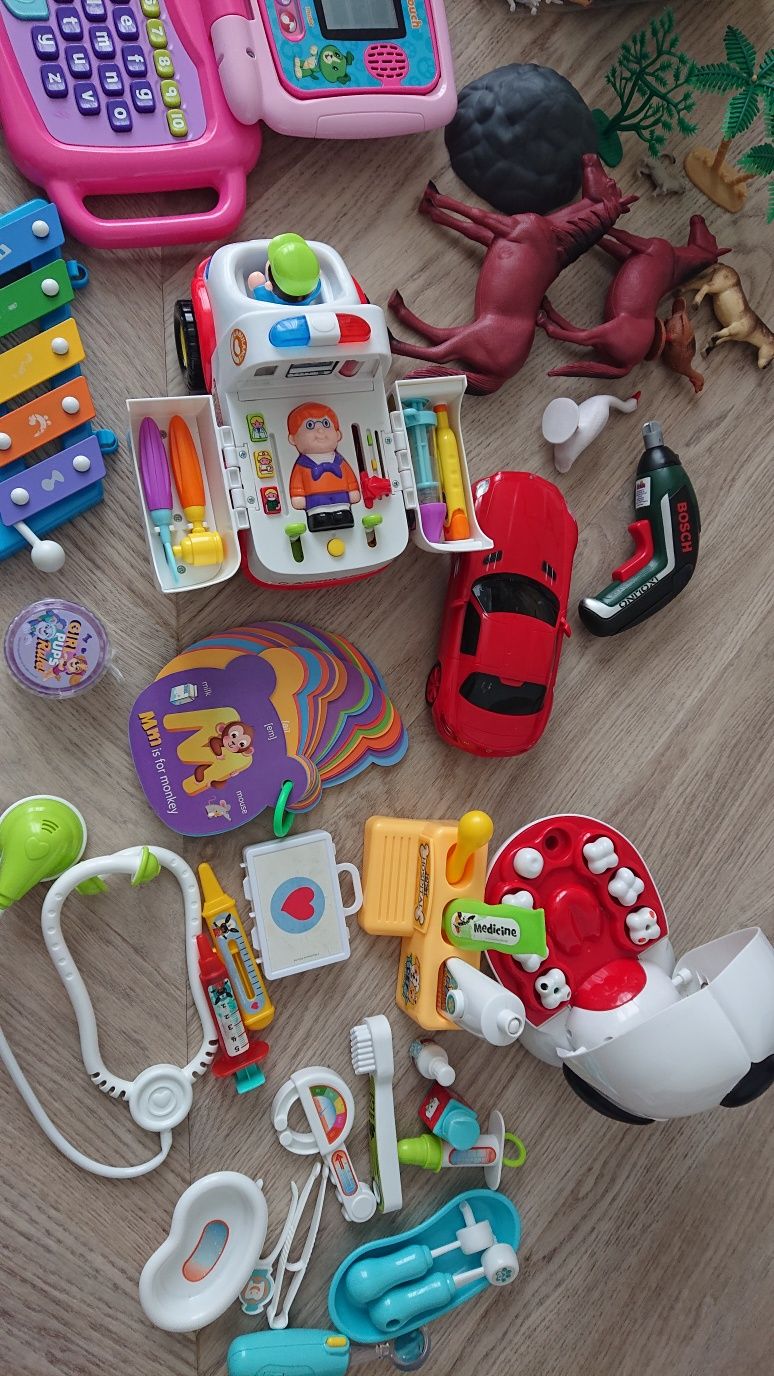 Zestaw zabawek Leap Frog, Fisher Price, Kicia kocia itp