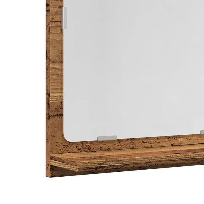 vidaXL Szafka łazienkowa z lustrem, stare drewno, 40x11x37 cm