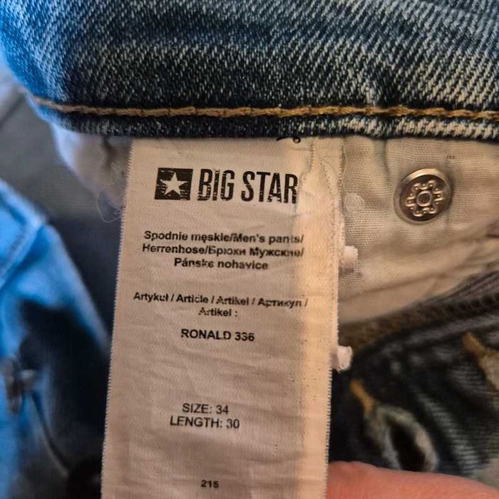 spodnie jeansy męskie big star straight 34 30 ronald 336