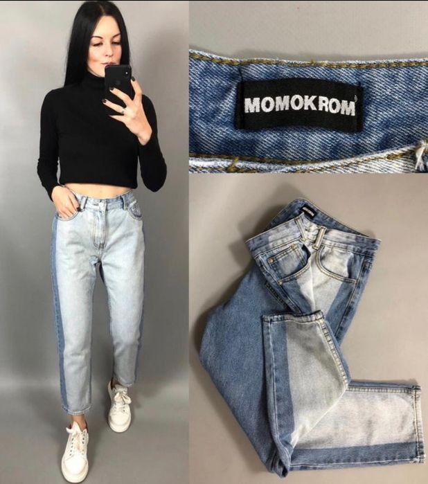 Джинсы мом из комбинированной джинсы