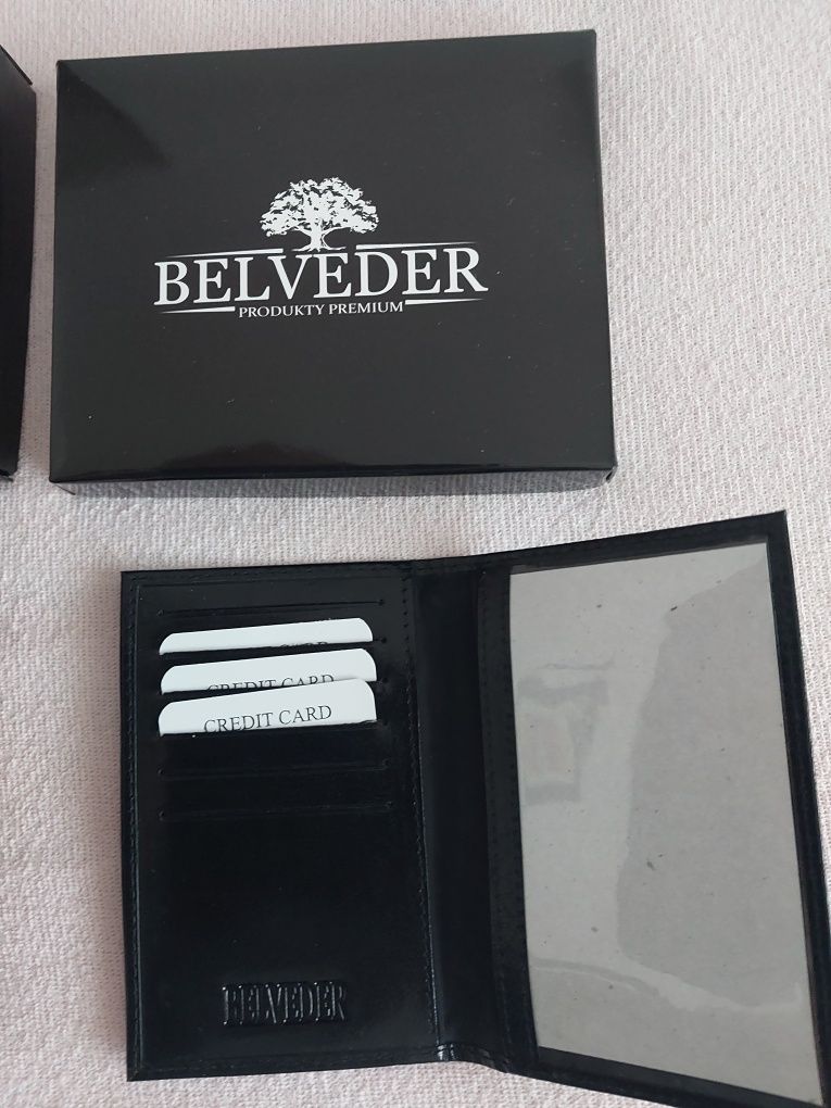 Zestaw portfel, wizytownik, etui na klucze firmy Belveder