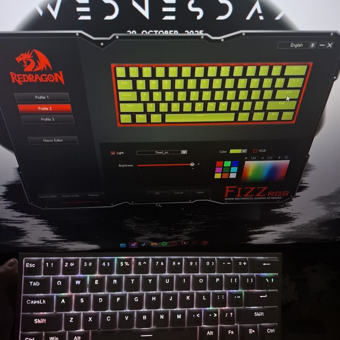 Teclado Redragon Fizz K-617 Branco