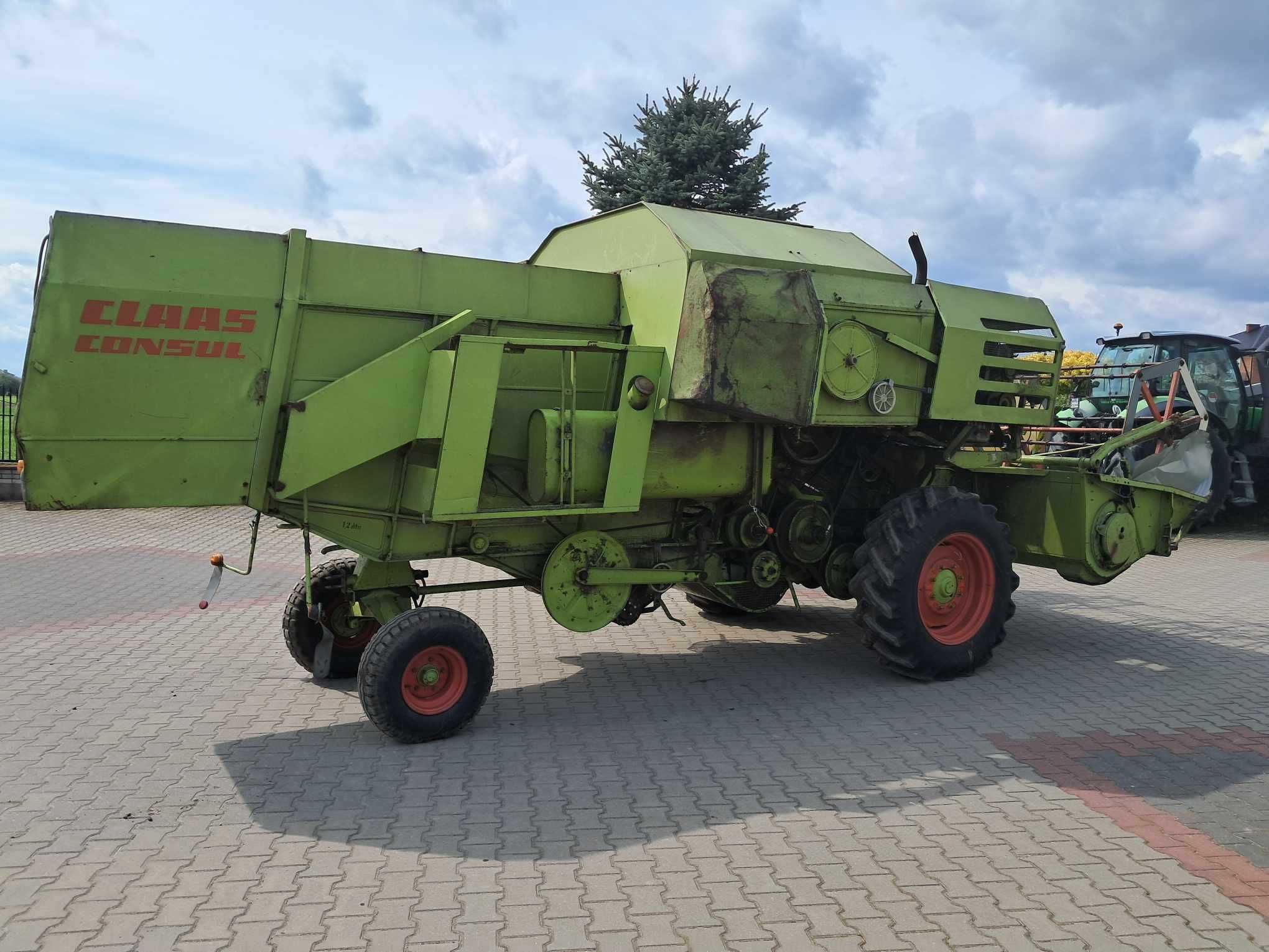 Kombajn zbożowy Claas Consul Heder 3 m w oryginale silnik perkins