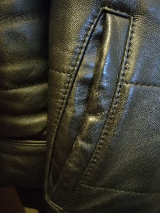 пальто натуральна шкіра зима-осінь на сінтепоні  розмір M