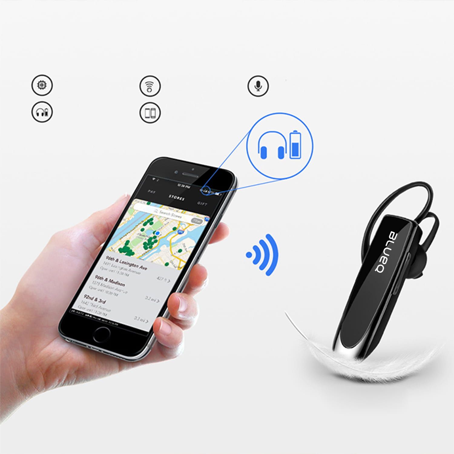 zestaw słuchawkowy Bluetooth DEEP K200 z funkcją Multipoint