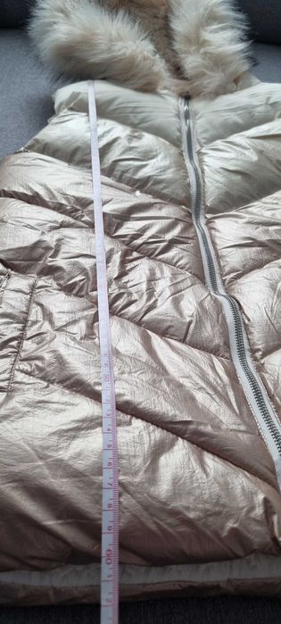 Kamizelka beż, miedź, złoto , roz 13lat jak Nowa